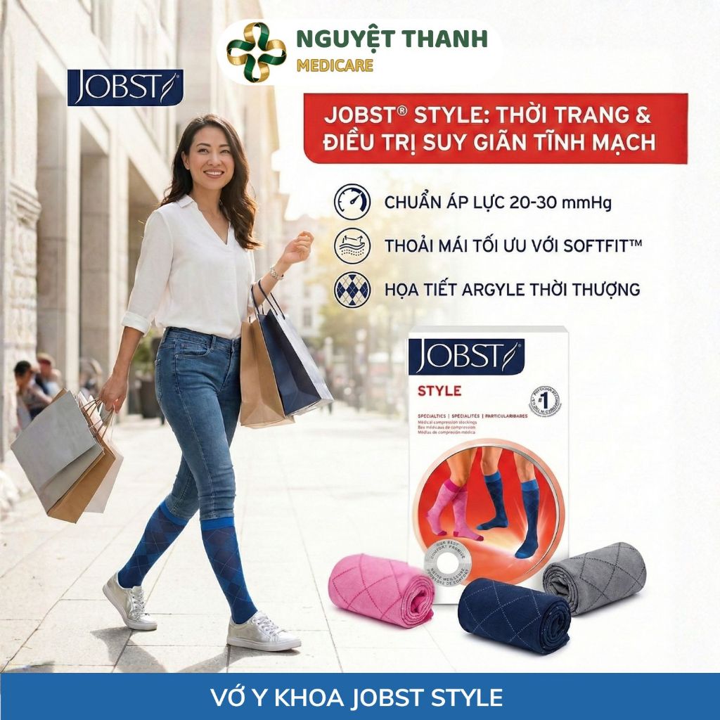 JOBST Style Fashion Medical Socks 20-30 mmHg อเมริกาแท้ - 1 คู่