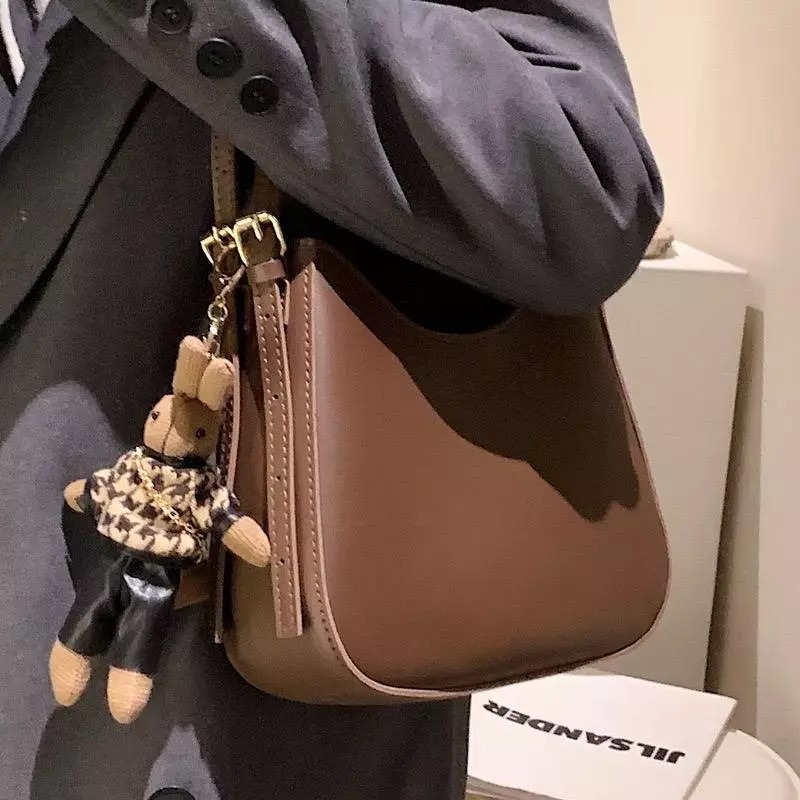 [Peinn] กระเป๋าสะพายข้างผู้หญิงแฟชั่นฝรั่งเศส Cunstore กระเป๋าผู้หญิงหนัง Pu ครีม Tote TDC238