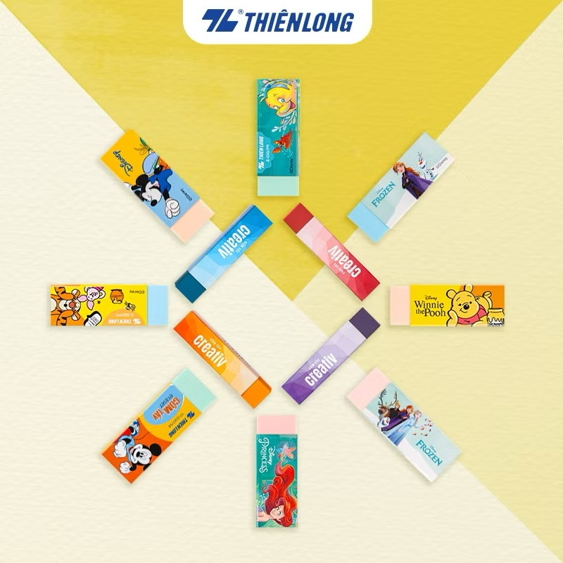 Combo 5 Thien Long Pencil Eraser/Eraser, Super Clean Pencil Eraser เฉพาะสําหรับสอบ - ยางลบคุณภาพสูง