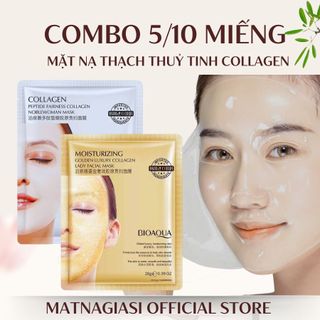 [Combo 5 - 10 Miếng] mặt nạ thạch collagen - Mặt nạ thuỷ tinh Collagen  dưỡng ẩm, trắng da.