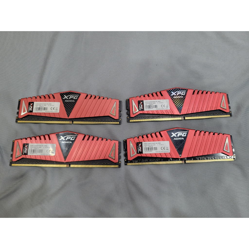 RAM DDR4 4GB 2400MHz Adata XPG Z1 ฮีทซิงค์สีแดง