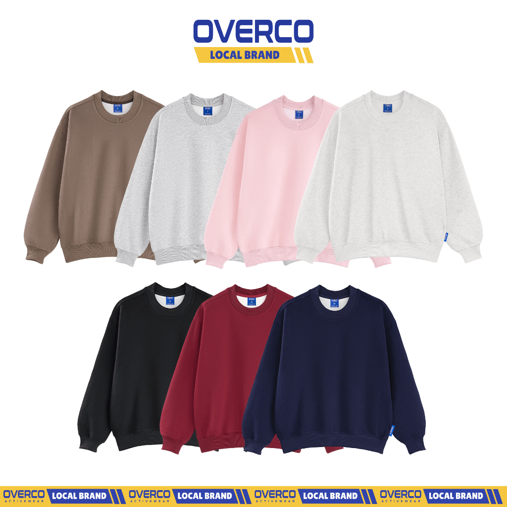Overco Local Brand Premium เสื้อสเวตเตอร์ผ้าฟลีซ 2-Skin Basic 7 สี - O4F16