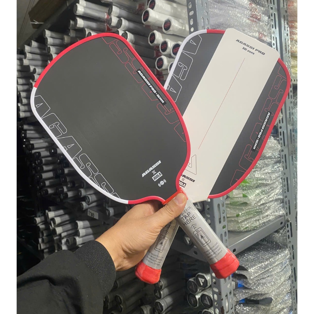 JOOLA Agassi Pro 16mm Pickleball แร็กเก็ตรุ่นพรีเมี่ยม nfc ฟรีปลอก 2 อัน