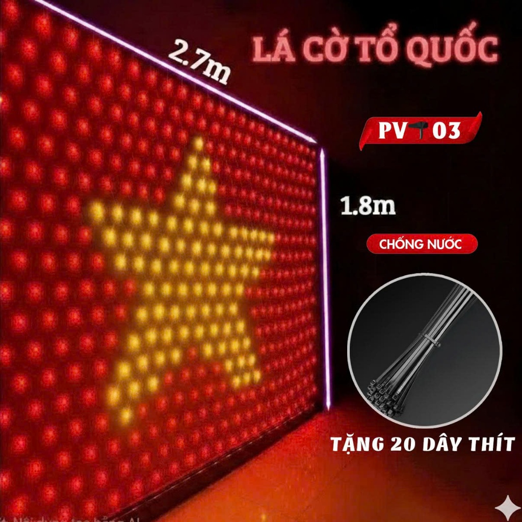 Led เวียดนามธง 2,7M กว้าง,สูง 1.8M,แสงธงชาติ,เวียดนามธงชาติ LED