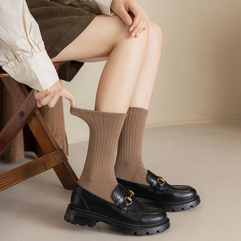 [Peinn] ถุงเท้าธรรมดาสําหรับผู้ชายและผู้หญิง TVA08 คอปกสูง ทีวีหลากสีA08