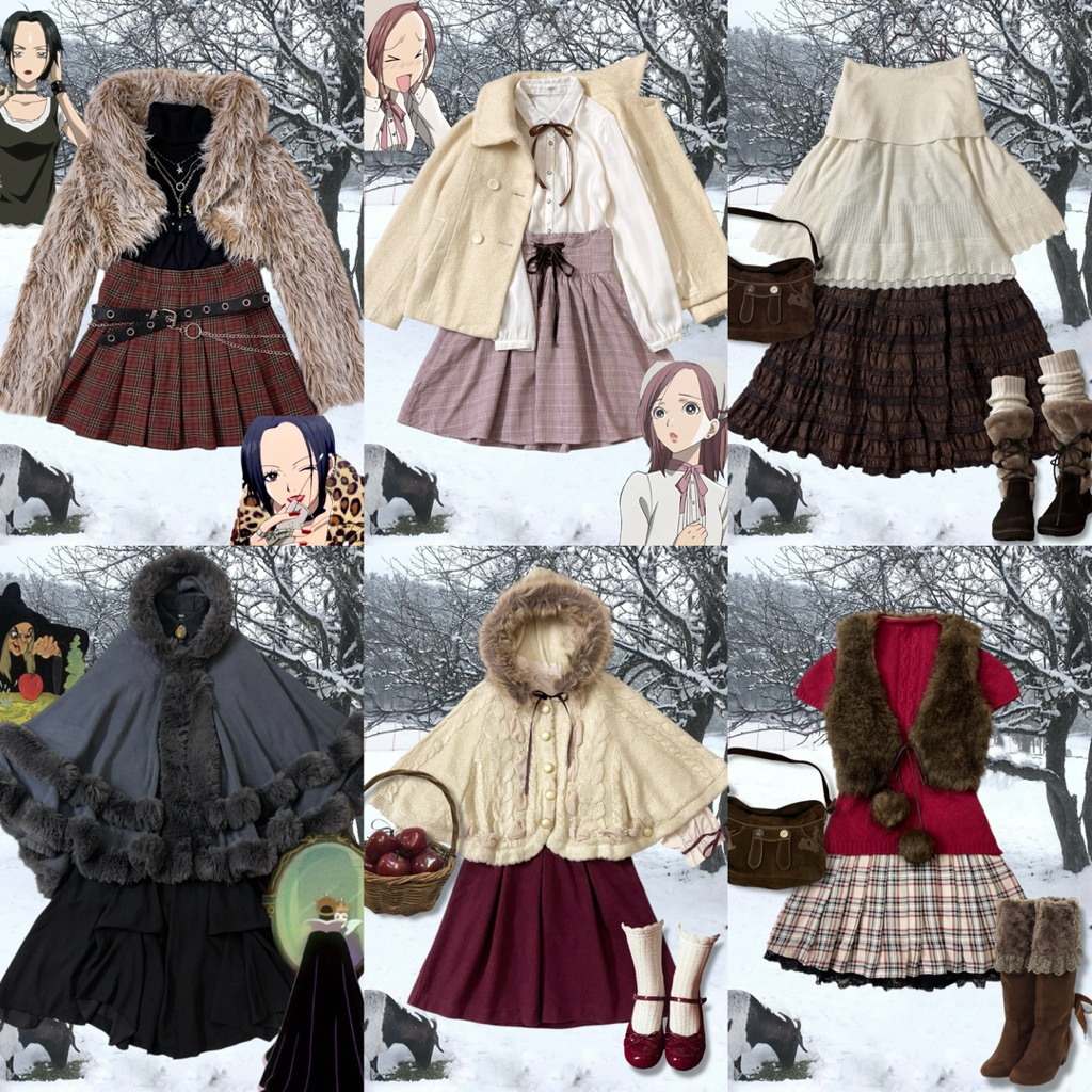 ชุดเสื้อผ้าฤดูหนาว Shoujo | พังก์พังก์พังก์พังก์พังก์ | Coquette coquette coquette | นานา นานา| พีโค