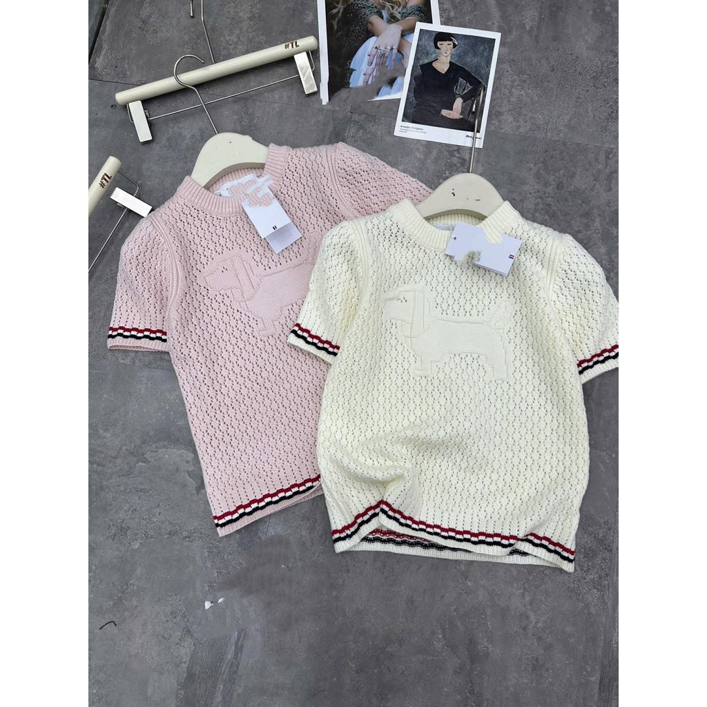 เสื้อกันหนาวตาข่ายทอสุนัขพร้อมตัดแต่ง QCCC(L01)