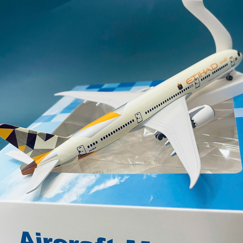 Etihad Airways เครื่องบินโลหะคุณภาพสูง 20 ซม. (Fullbox)