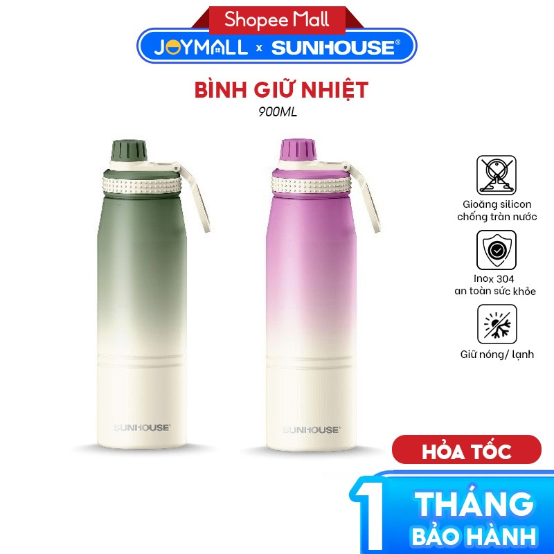 Sunhouse Thermos Bottle KS-TU900IG, KS-TU900IP 900ml ของแท้ 304 Stainless - JoyMall