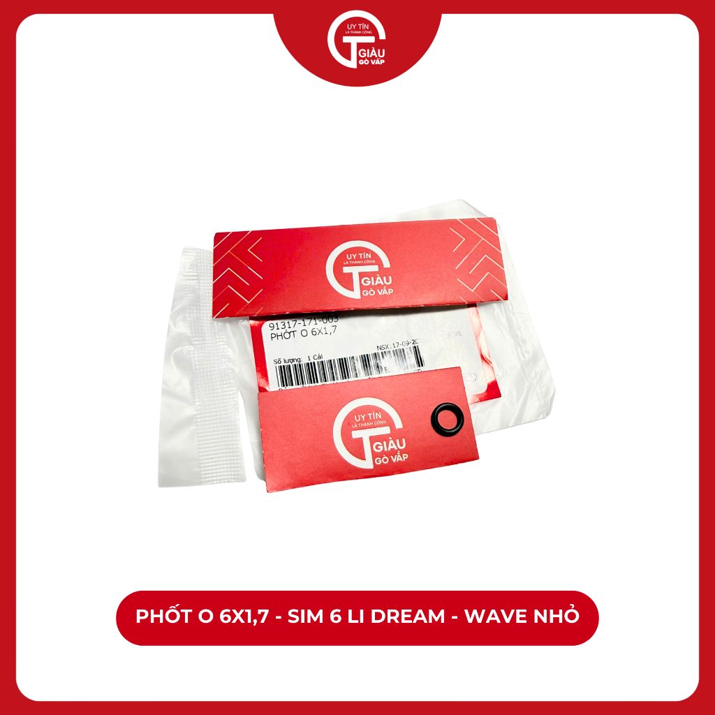 อะไหล่ O Seal 6x1,7 - Sim 6 Li Dream Car - Small Wave สินค้าเวียดนาม