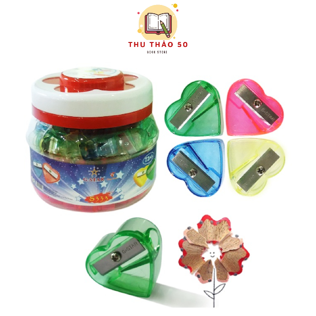 [ 5 ชิ้น ] เครื่องเหลาดินสอหัวใจ G Star S333 - Thu Athao Stationery