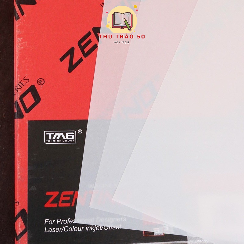 [ 10 แผ่น ] กระดาษรูปลอกใส กระดาษสแกน กระดาษไข A4 83gsm - Thu Tame Stationery