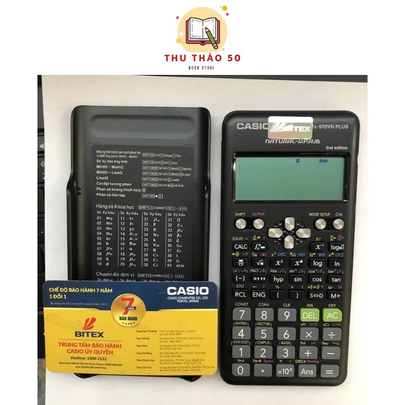 Máy tính khoa học dùng cho học sinh, sinh viên CASIO FX-570 VN Plus ( được phép mang vào phòng thi).