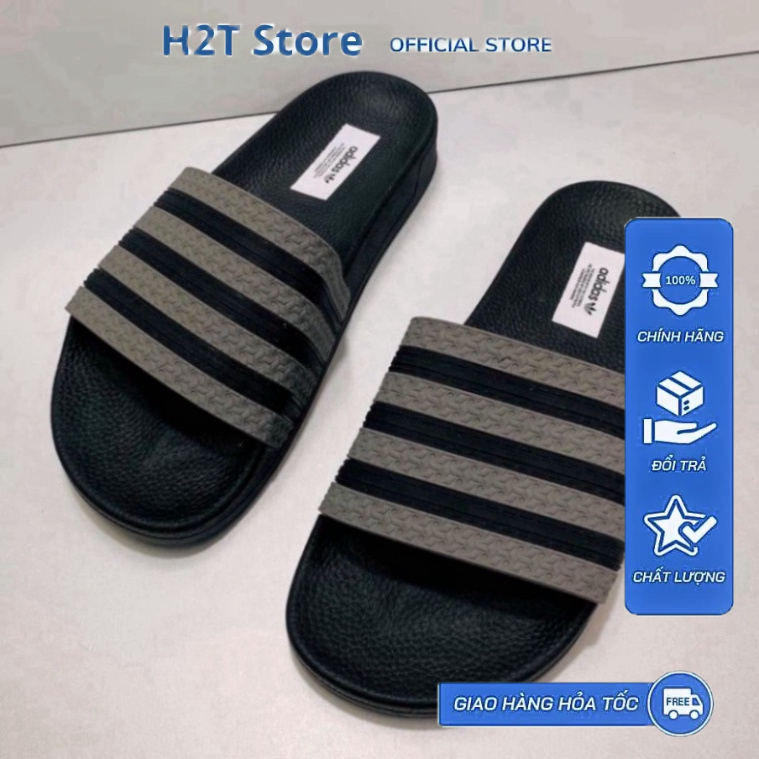 คุณภาพสูง MENS SLIPPERS ADIDAS 3 HORIZONTAL STRIPES CAREFULLY H2T STORE