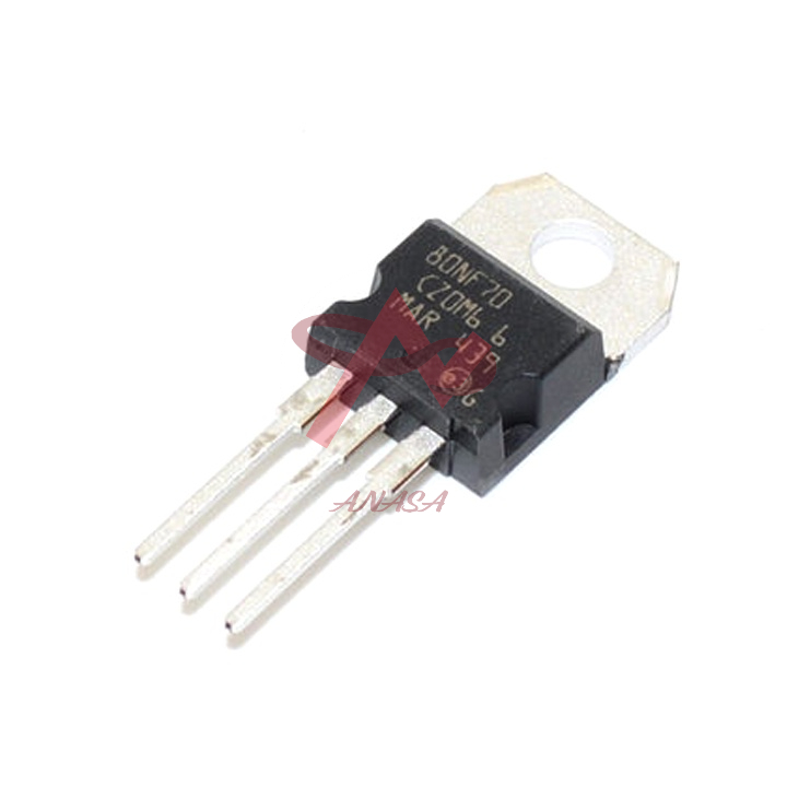 Mosfet Power IC 80NF70 TO-220 80A 70V (Channel N) - ถอดประกอบขายาว