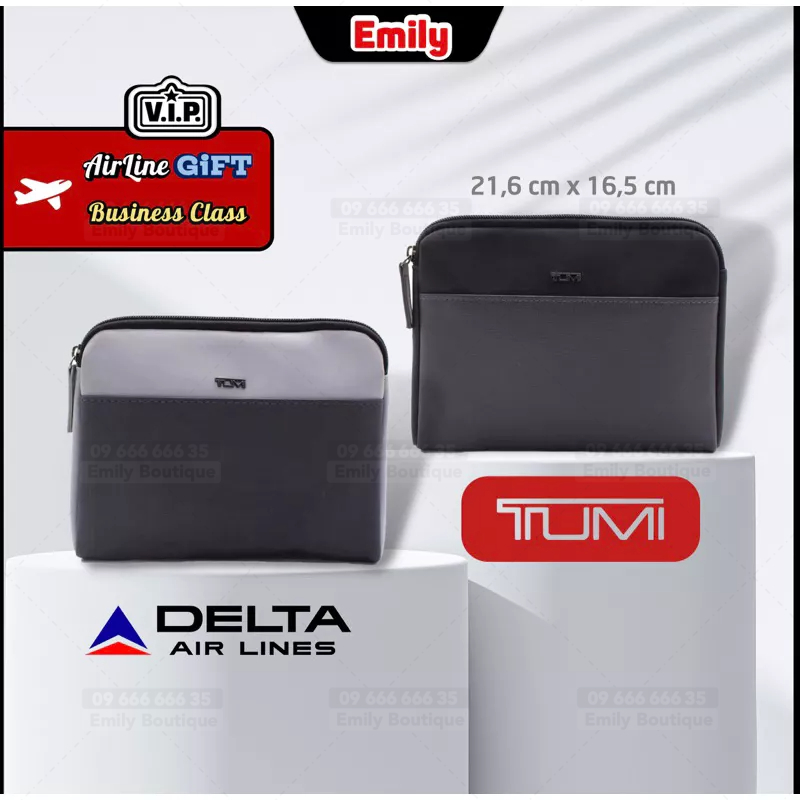 Tumi Wallet Bag For Delta Airlines Trading Class, unisex Bags For Travel, Cosmetics, ipad. ..