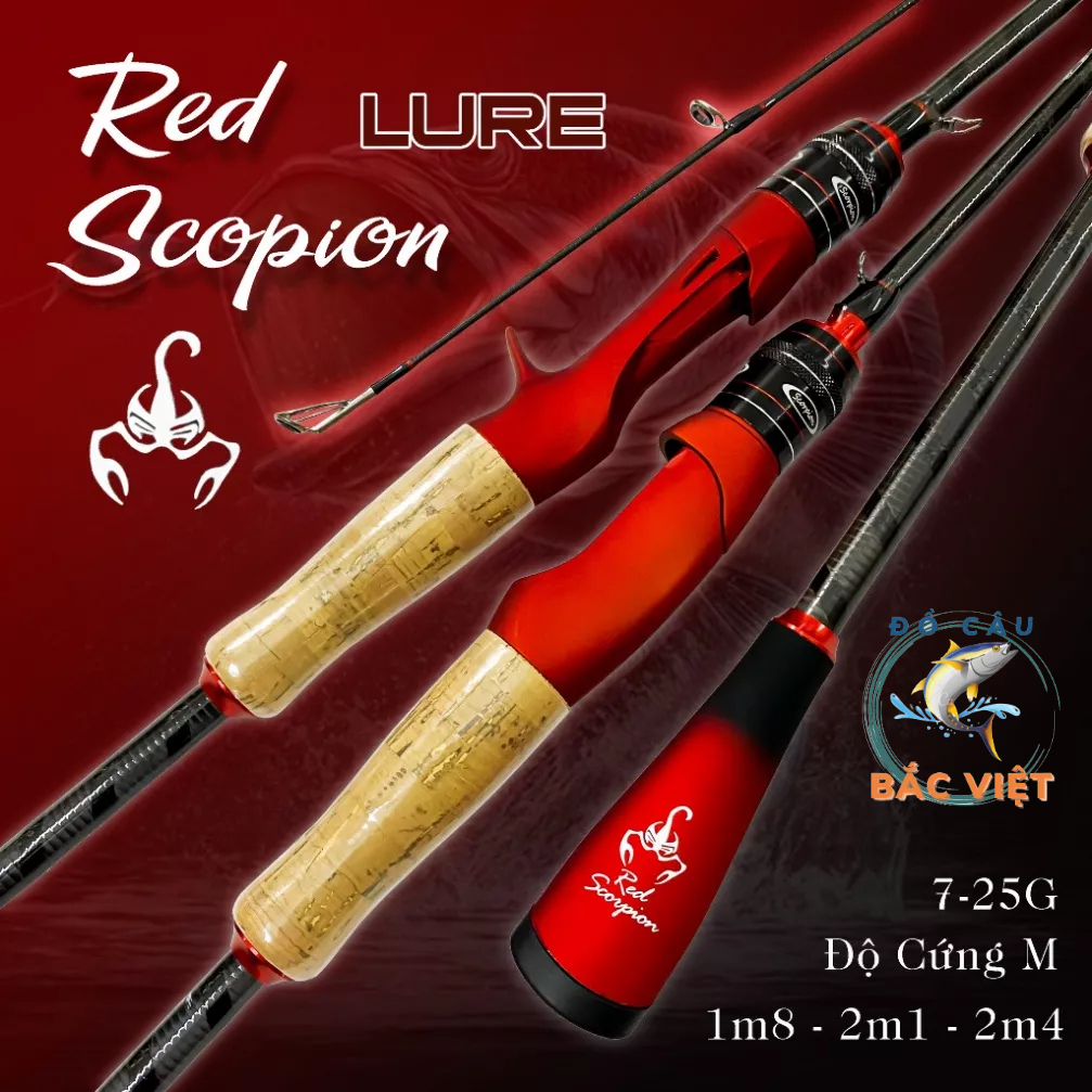 Red Scopion Fishing Rod High-End lure Rod Sic Carbon Cross 2 ชั ้ นของของแท ้ North Vietnam