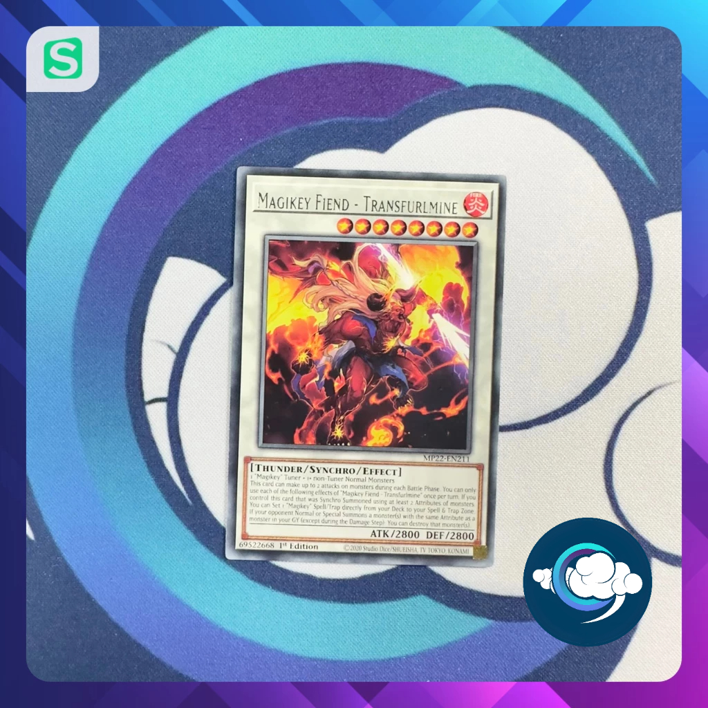 YugiOh! การ์ด - MP22-EN211; Magikey Fiend - Transfurlmine; หายาก (UK) ; รุ่นที่ 1
