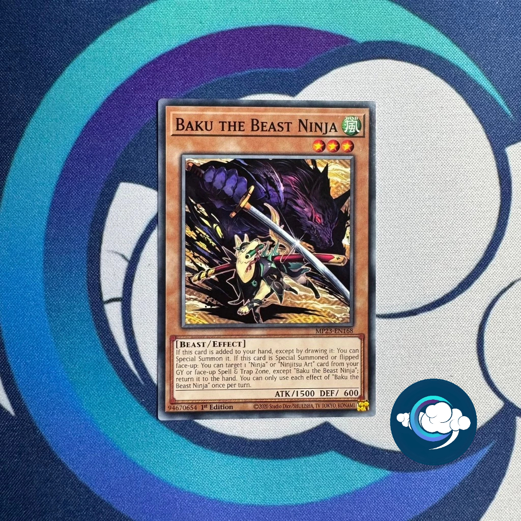 การ์ด Yugioh MP23-EN168; Baku the Beast Ninja; ทั่วไป (UK)