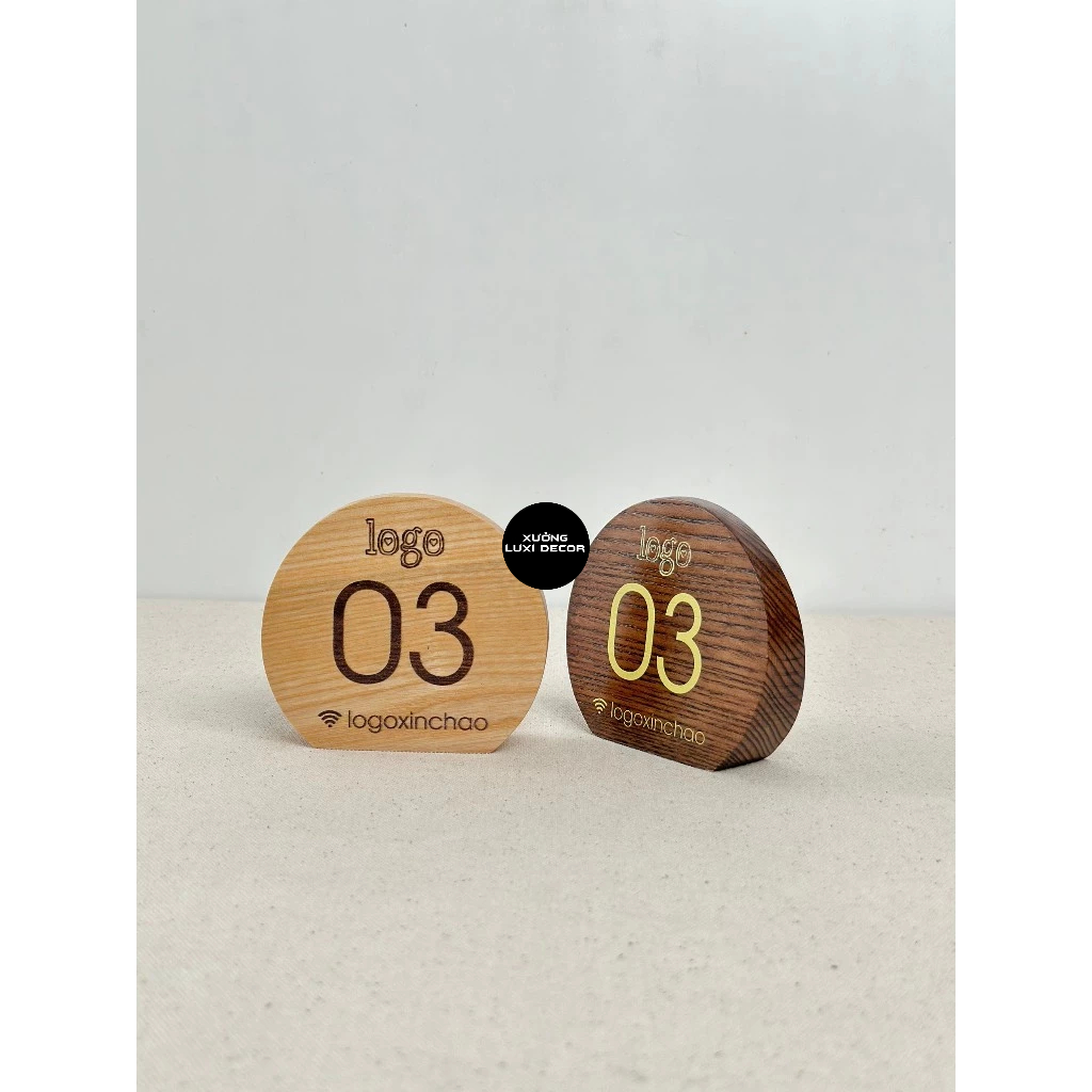 [NEW MODEL] การ์ดโต๊ะกลม UNIQUE พิมพ์ 2 ด้าน - LUXI DECOR FACTORY