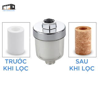 Phụ kiện lọc làm mềm nước vòi hoa sen bằng kim loại cứng dễ gắn dùng trong phòng tắm/nhà bếp