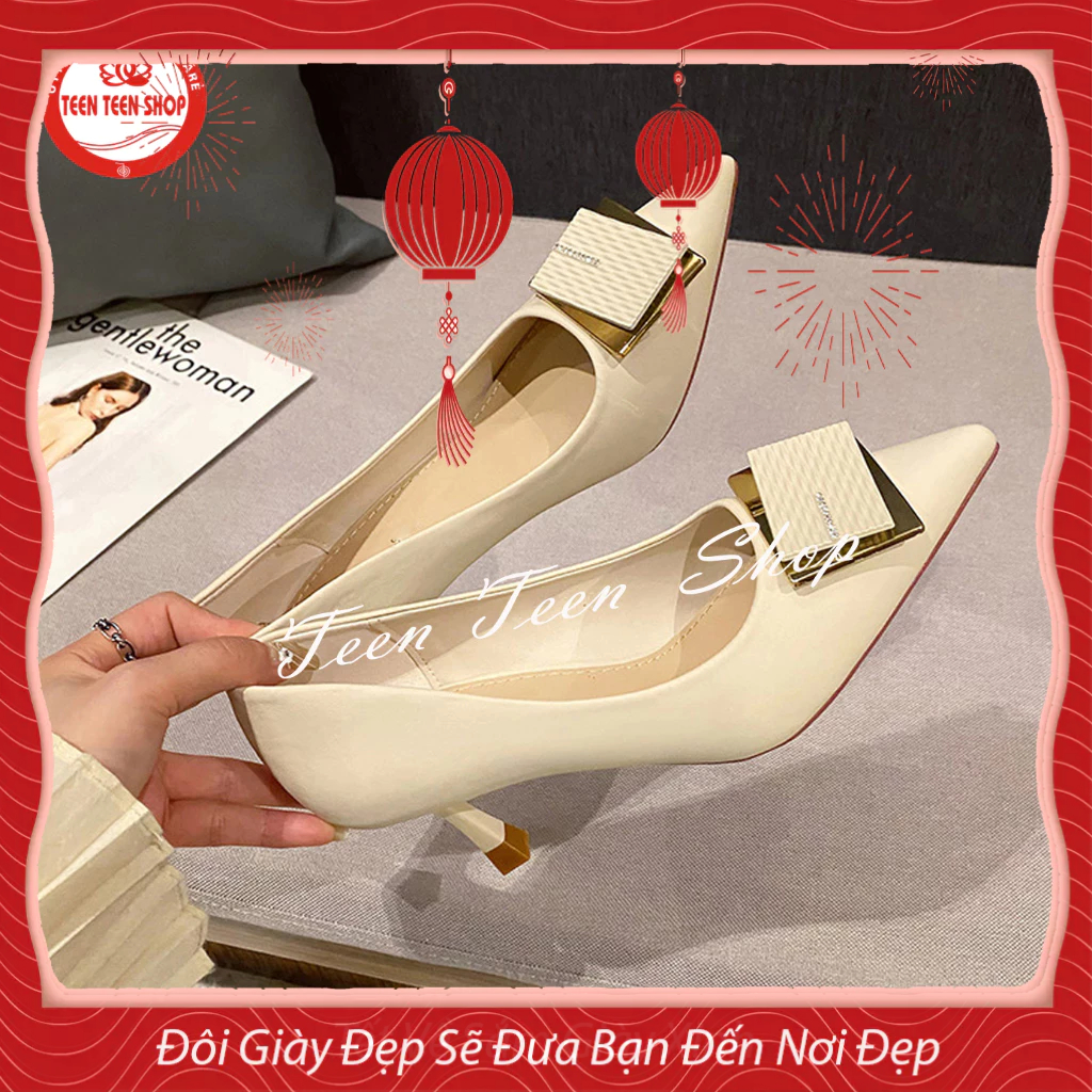 2023 รองเท้าส้นสูงหัวแหลม 7P ดีไซน์เย้ายวน แฟชั่นฤดูใบไม้ผลิ และฤดูร้อน สําหรับผู้หญิง รหัส Teen Tee