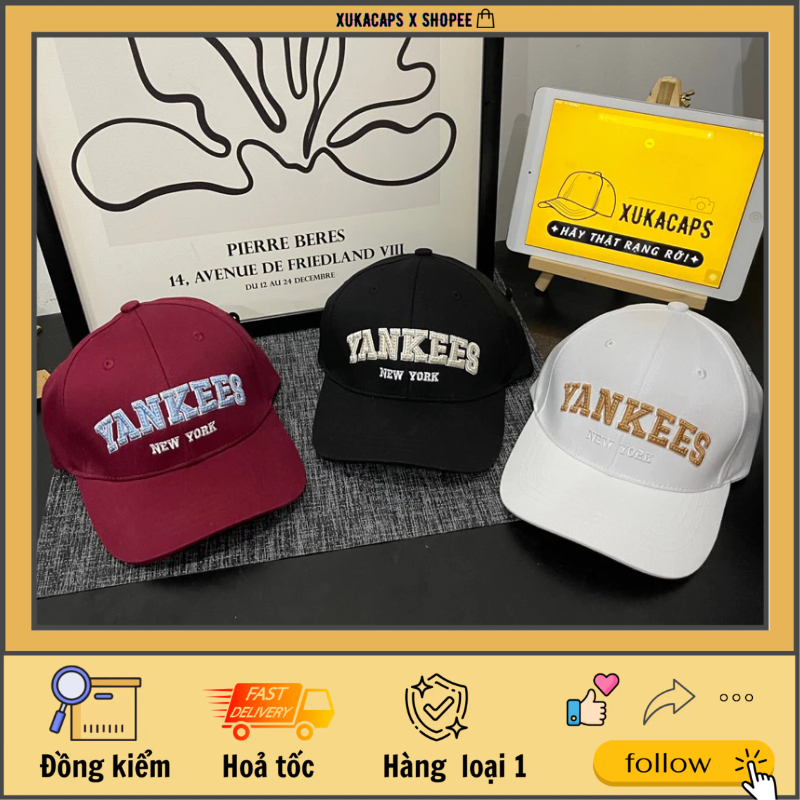 (self-taken Shop) หมวกเบสบอลโลโก้ yankess ปักใหม่ล่าสุด xukacapbeauty