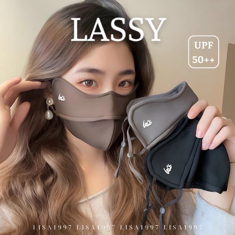 LISA 5D Anti-UV SILK Mask 3 ชั้น Breathable พร้อมสายปรับได้ - [ CODE L203 ]