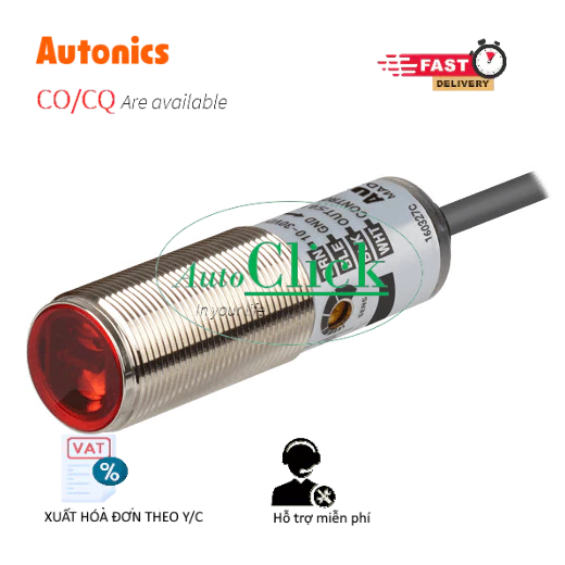AUT VN | Autonics BRQM100-DDTA-P โฟโตอิเล็กทริคเซนเซอร์, 10-30VDC, เครื่องรับส่งสัญญาณทั่วไป, PNP
