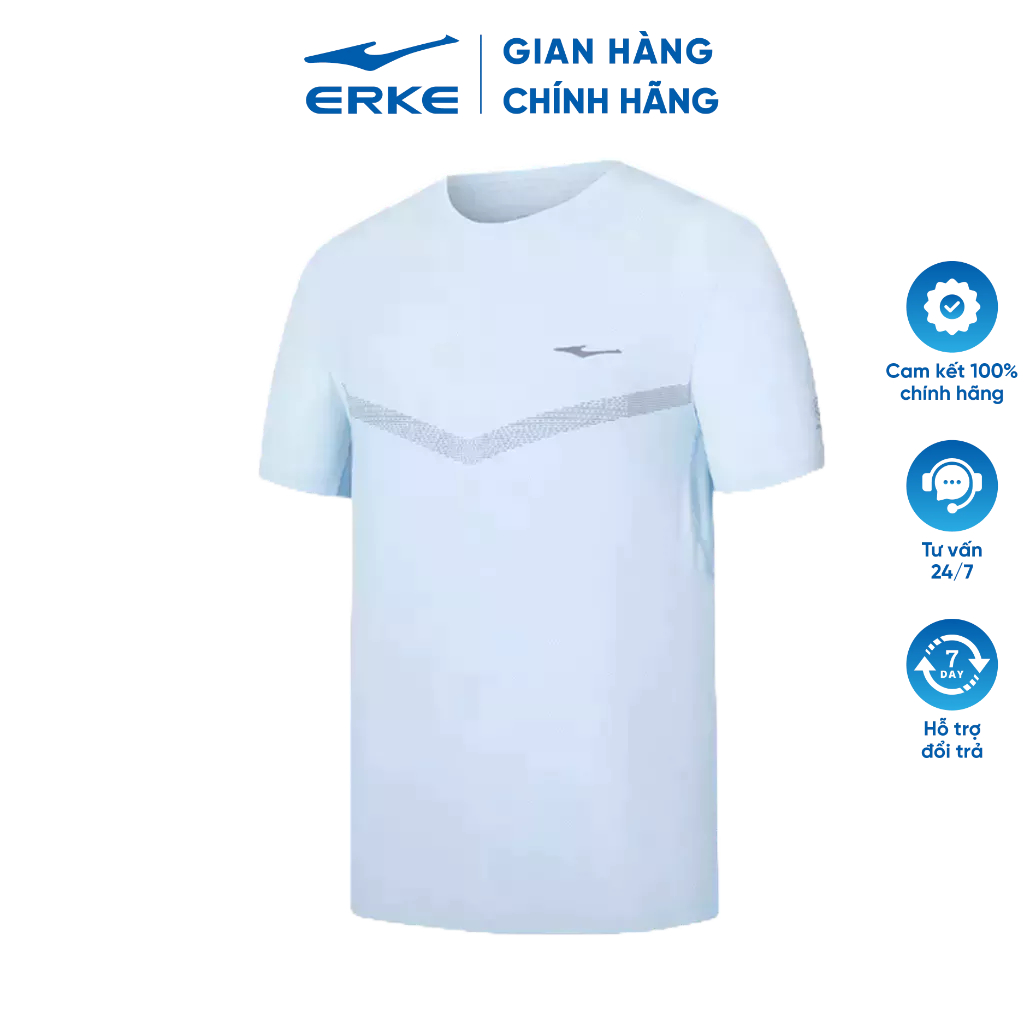 เสื้อยืดกีฬาผู้ชายวิ่ง Erke พร้อมเทคโนโลยี Erke Ice3 สร้างความรู้สึกเย็นสบาย 11223302101