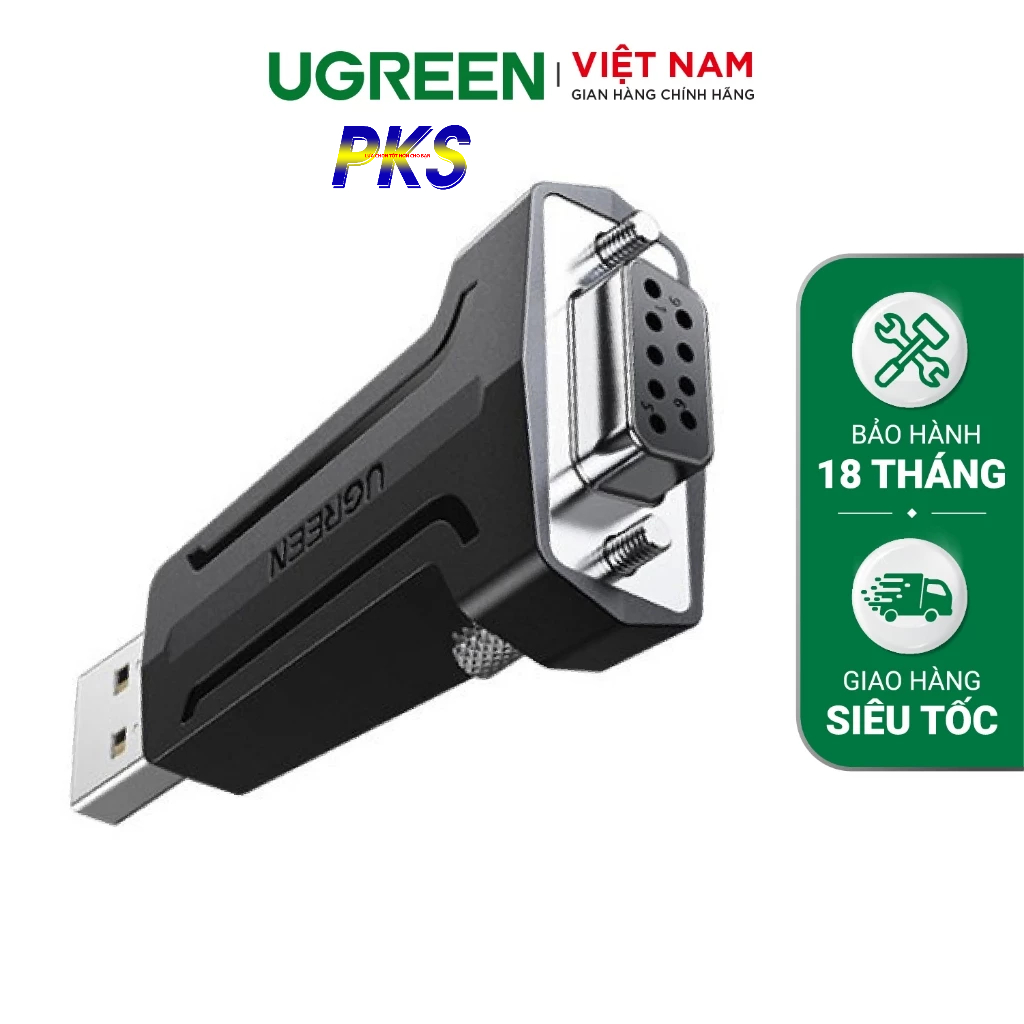 ตัวแปลง USB to COM ตัวเมียของแท้ DB9 RS232 Ugreen 80111