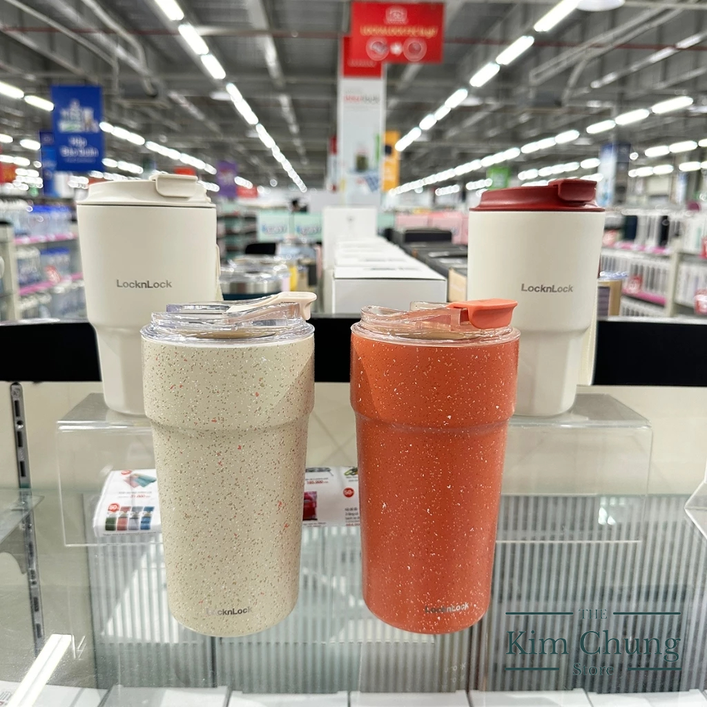 LocknLock กระติกน้ําร้อนเคลือบเซรามิก 500ml Metro Cafe Tumbler LHC4357 - สินค้าของแท้