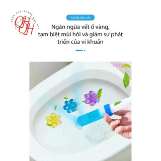 Gel thơm toilet KHỬ TRÙNG, KHỬ MÙI bồn cầu, bắn ra hình bông hoa với 6 loại hương thơm dễ chịu