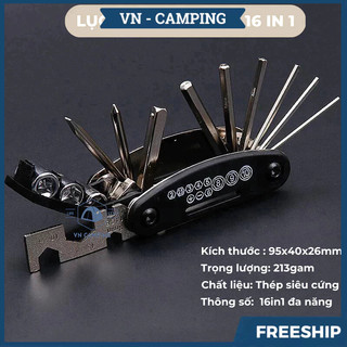 Bộ Lục Giác Sửa Chữa Cầm Tay Đa Năng Tua Vít 16-in-1, Dùng Lắp Giáp, Sửa Chữa Xe Đạp