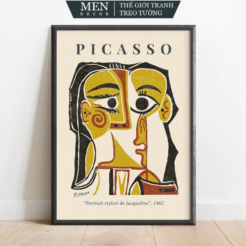 ภาพวาดติดผนัง พิมพ์ Pablo Picasso โปสเตอร์นิทรรศการ Picasso พิมพ์ขออัพออน มาพร้อมเล็บแขวนภาพ