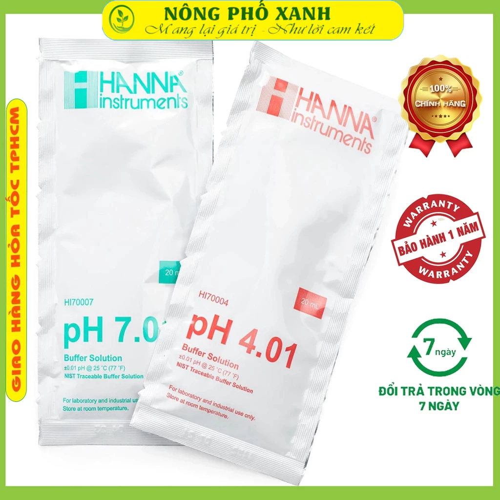 น้ํายาสอบเทียบมิเตอร์ Hanna สําหรับ PH4, PH6, PH7, PH10 ใช้สําหรับเครื่องทุกประเภท