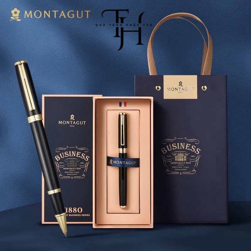 ปากกาลงนาม Montagut ของขวัญส่วนบุคคลและธุรกิจ ชื่อแกะสลัก_LOGO อัพออน request_FULL BOX