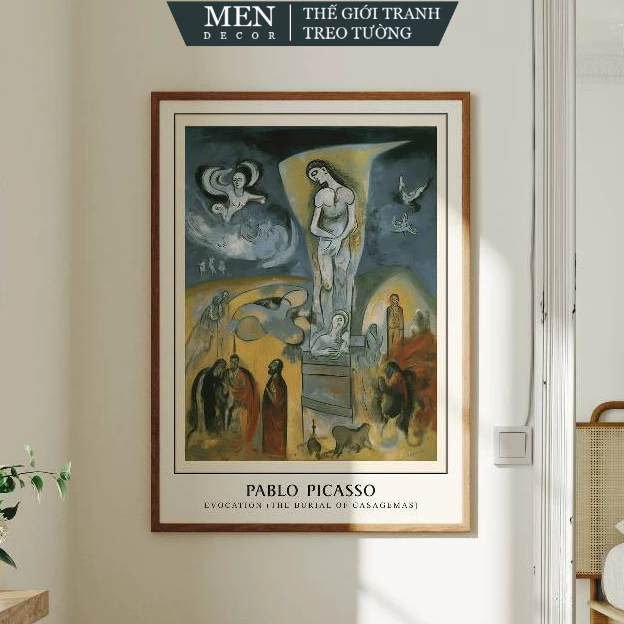 ภาพวาดติดผนัง โปสเตอร์นิทรรศการ Pablo Picasso พิมพ์ Picasso พิมพ์ขออัพออน มาพร้อมเล็บแขวนภาพ