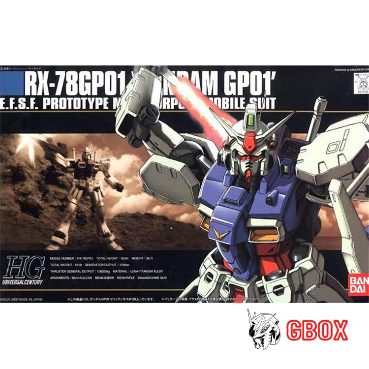 กันดั้ม HG RX-78 GP01 Bandai HGUC ประกอบพลาสติก รุ่น 1 / 144