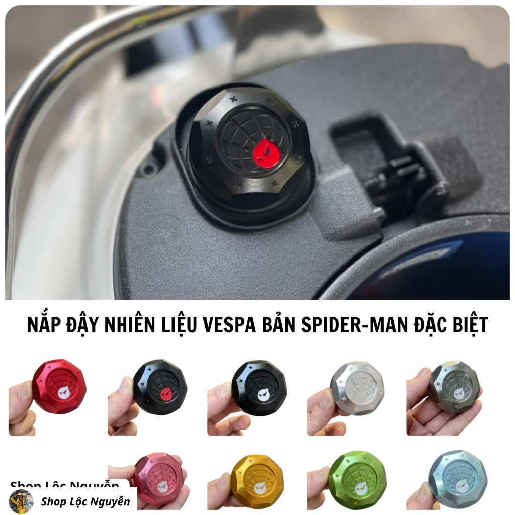ฝาแก๊ส CNC พรีเมี่ยมรุ่นพิเศษ Spider-man อลูมิเนียม CNC เต็มรูปแบบ