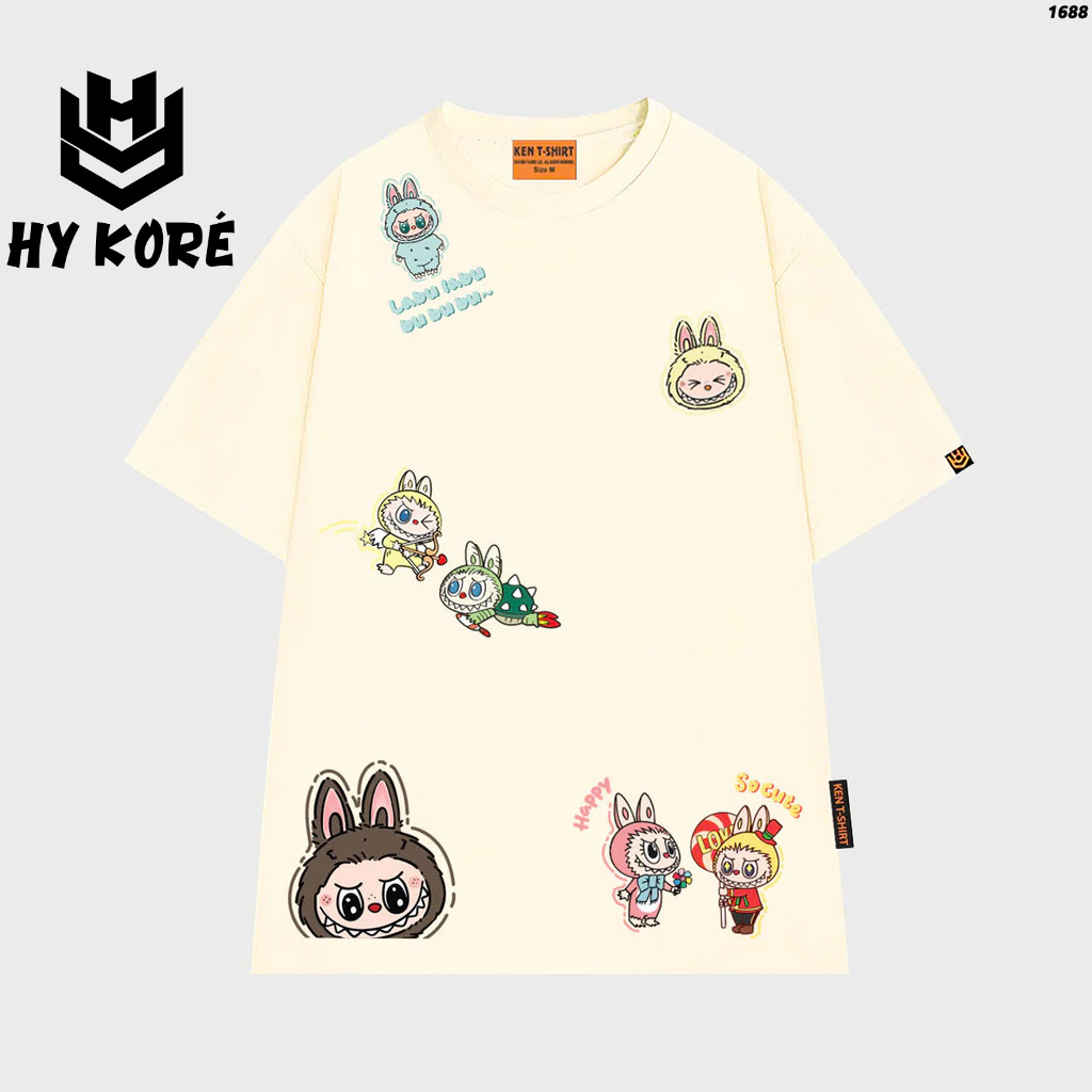 HY KOREA Icon La Breasted เสื้อยืด Kappa 1688 แขนยาวผ้าฝ้าย 75 รูปแบบหลวม unisex สําหรับผู้ชายและผู้