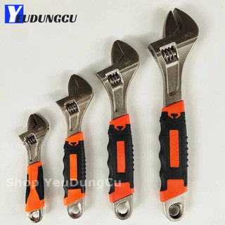 Mỏ lết AQ tay cầm cao su, Thép xịn chống rỉ. Các cỡ 8'' - 200mm,  10'' - 250mm, 12'' - 300mm