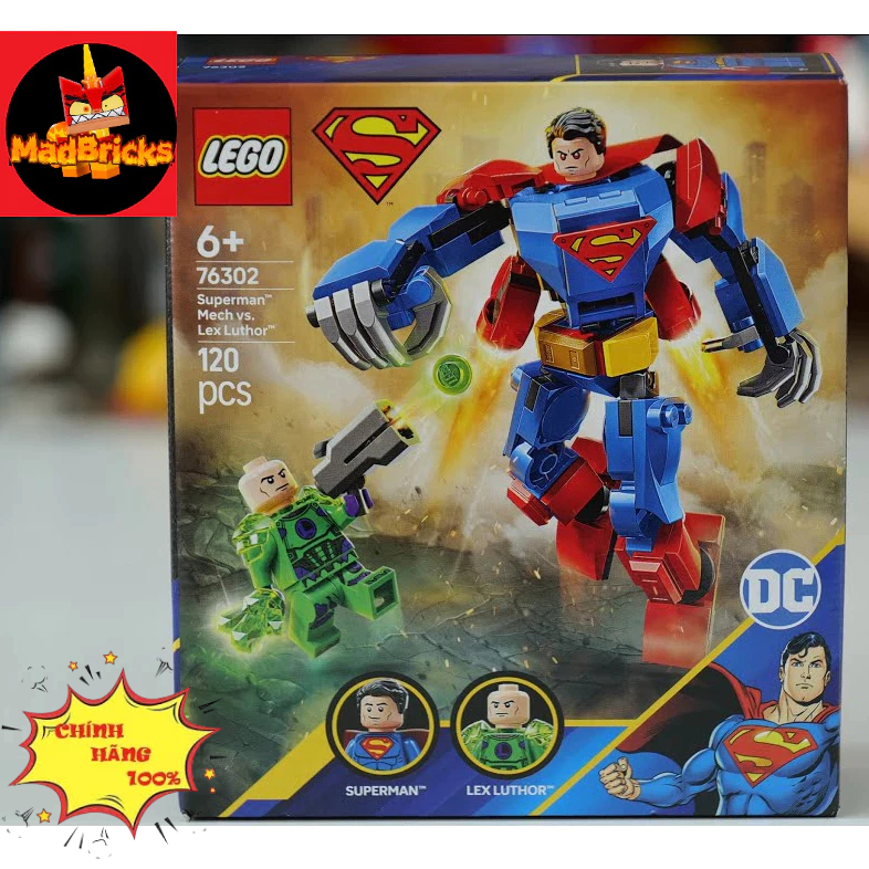LEGO Luthor LEGO SUPERHEROES 76302 ของเล่นประกอบหุ่นยนต์ซูเปอร์ฮีโร่