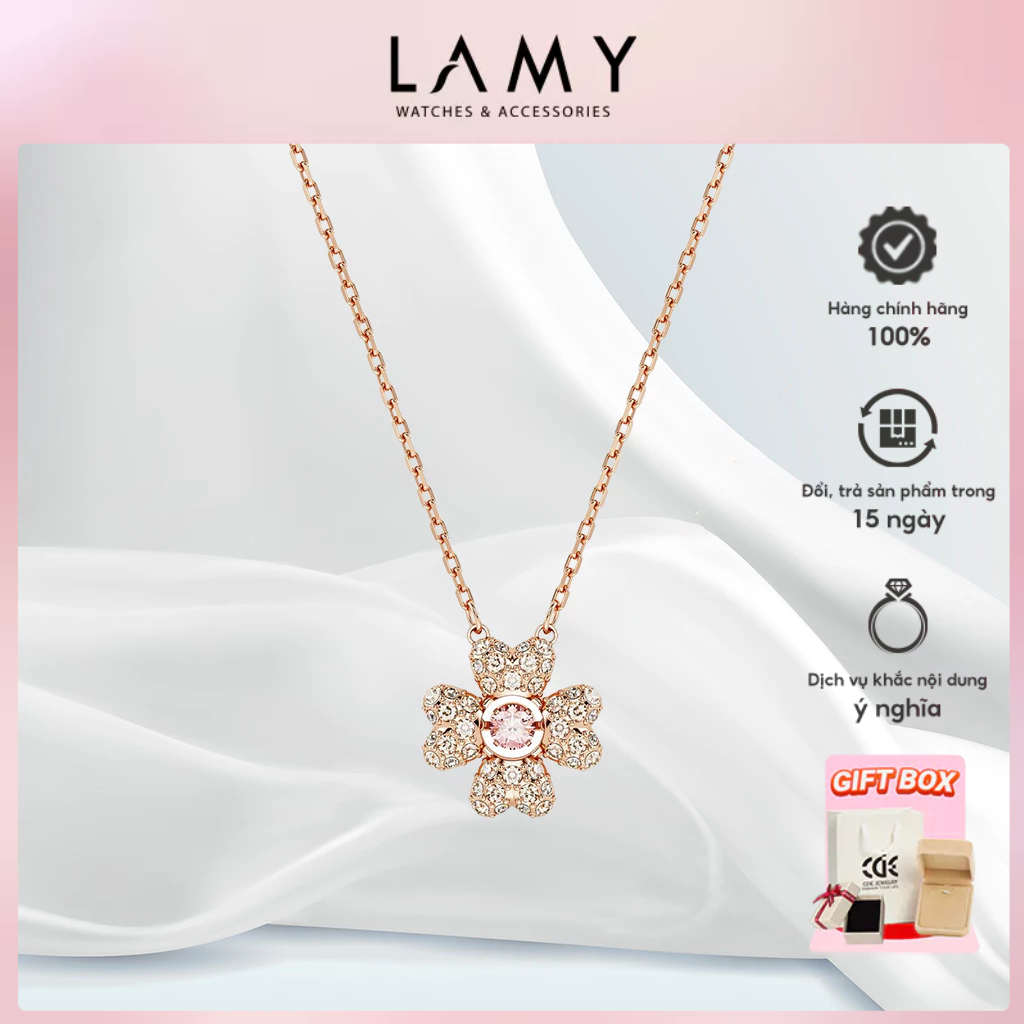LAMY Idyllia สร้อยคอโคลเวอร์คริสตัลโรสโกลด์ 6185PI