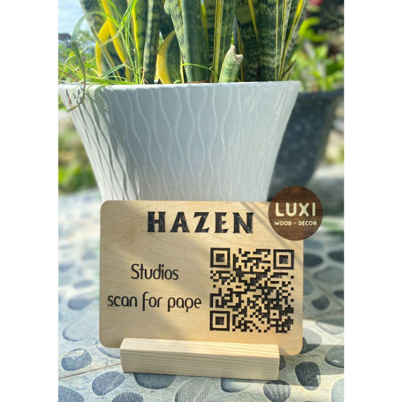 HCM HCM HCM | บอร์ดข้อมูลบัญชีธนาคาร - ขอชื่อร้าน / LUXI DECOR HCM การชําระเงินไม้ QR code