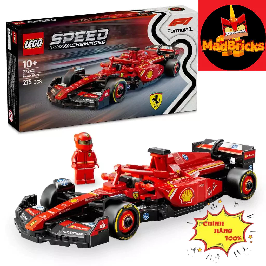 Lego 77242 Ferrari SF-24 F1 รถแข่งประกอบของเล่น