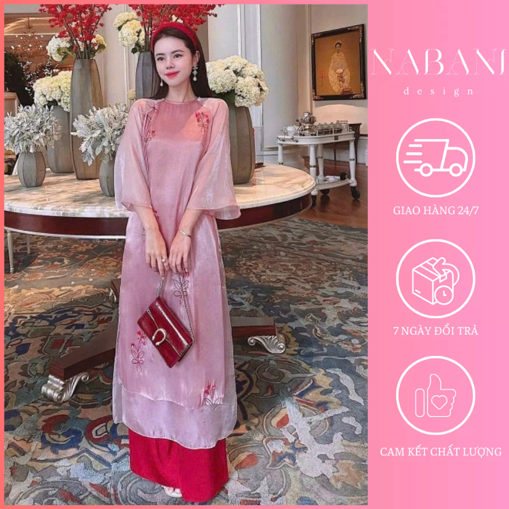 SA N17 [QT 3/3] Modern ao dai, ao dai ออกแบบด้วยวัสดุผ้าไหมปักคุณภาพสูง - Nabani Design - ND25.29