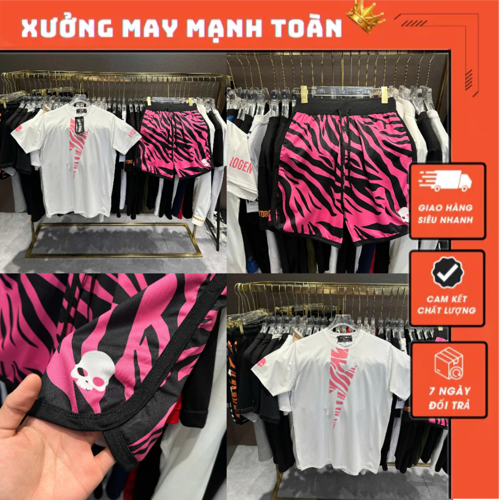 ชุดเสื้อผ้าผู้ชาย Lightning ลายสีชมพูสุดฮอต - ชุดกีฬาผู้ชายลาย Street Boy สีชมพูลายตารางหมากรุก