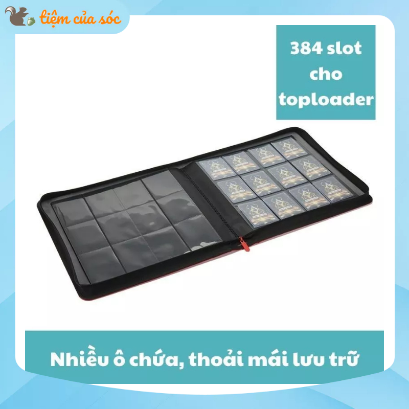 Card Binder สําหรับ PU หนัง toploader, 3x4 การ์ดหนังสืออัลบั้มสามารถถือ 384 pokemon yugioh toploader