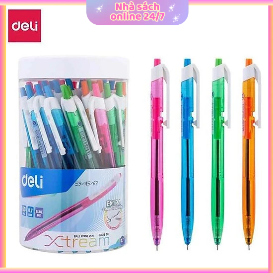 ปากกาลูกลื่นน้ํามันแบบกด XTREAM (หมึกสีน้ําเงิน) - 0.7mm - EQ02836. เหมาะสําหรับเรียนการเขียนอย่างสม
